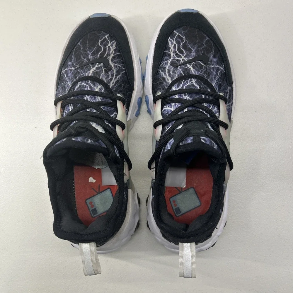 Nike React Presto Sneakers Youth Sz 6Y,‎ Women's Size 7.5 Black/Blue BQ4002-008